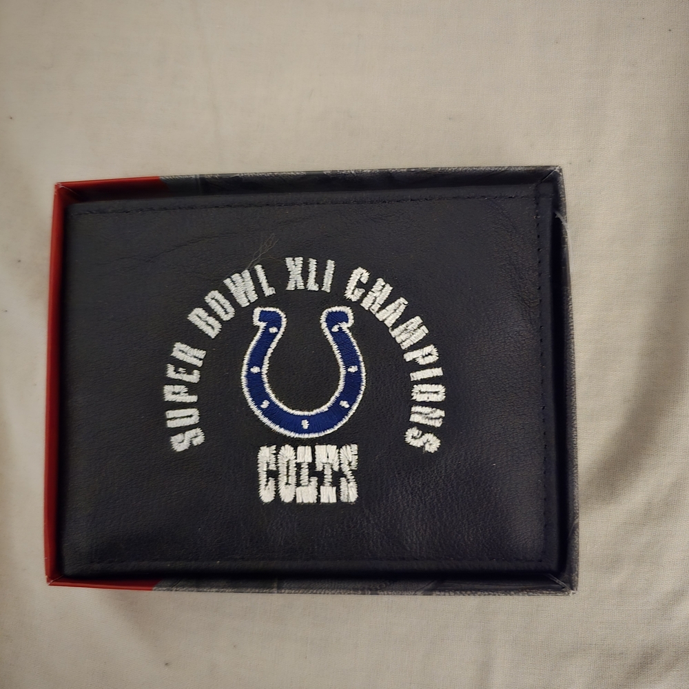 NFL Black and Blue Leather Wallet
